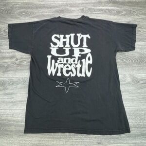 Vintage WCW nWo T Shirt Men XL Black Shut Up And Wrestle 90s Wrestling Nitro USA